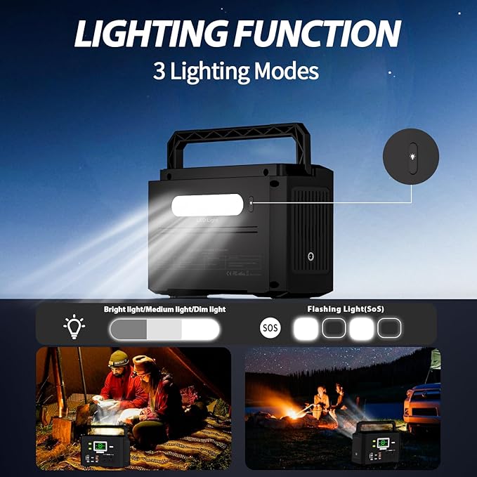 200W Portable Power Station (400W Peak), mormluck 118Wh Solar Generators with 110V/200W AC Outlet（NO SOLAR PANELï¼? 32000mAh Lithium Battery for Home Backup, Outdoor Adventures, and RV Emergencies