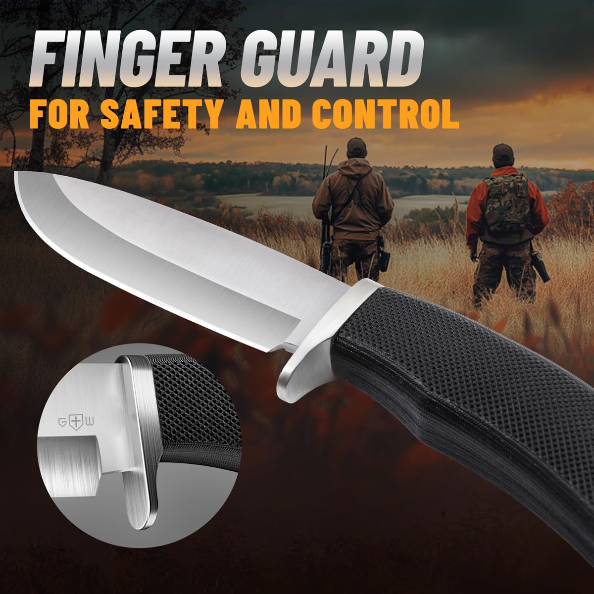 Hunting Knife with Sheath Survival Knives for Men - Best Tactical Camping Hunting Hiking Knife