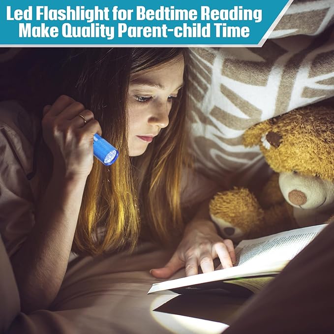 VIHOSE 20 Pcs Mini Flashlights Bulk, Bright Aluminum Handheld Flash Light with Lanyard Small LED Flashlights for Night Reading Emergency Hurricane Camping Hiking, Batteries Not Included(Lovely)