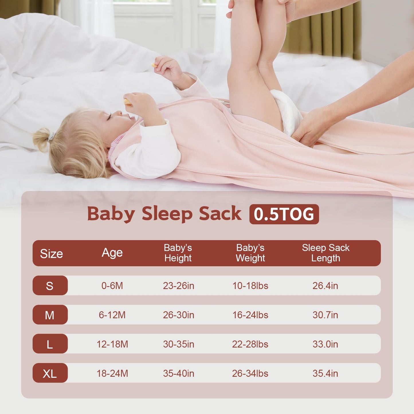 Wrrernsin Baby Sleep Sack 0-6 Months,100% Cotton TOG 0.5 Wearable Blanket for Newborn and Infant, 3