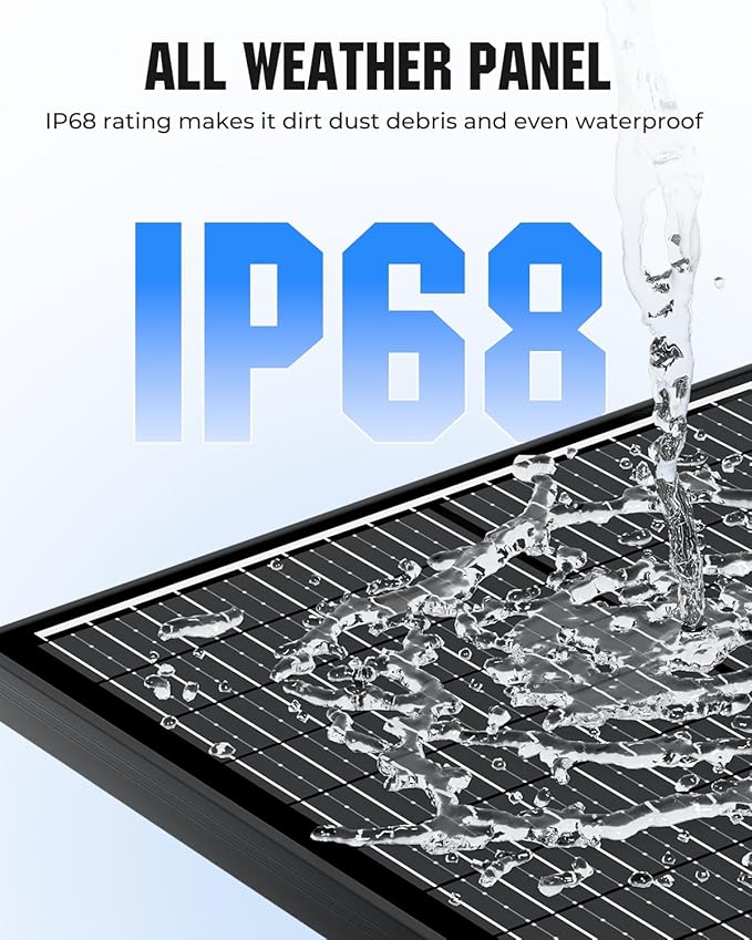 300 Watt Solar Panel, 25% High-Efficiency, 3PCS 100W Solar Panels, 18BB N-Type, Monocrystalline PV Modules, for RV, Marine, Rooftop, Farm and Off-Grid System