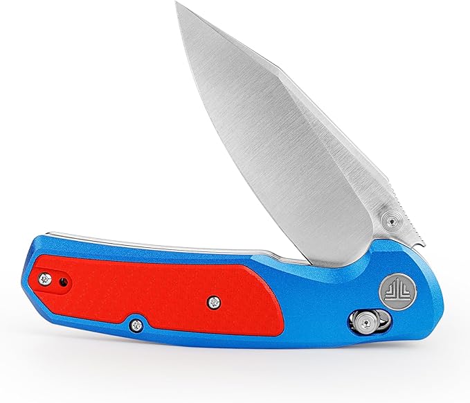 Axis Knivesï¼?.34??Folding Knife for Men, EDC Pocket Knife with Clipï¼?4C28N Steel Blade, Thumb Stud ，Aluminium & G10 Handle. Hiking Camping Tool，Hornet-08L