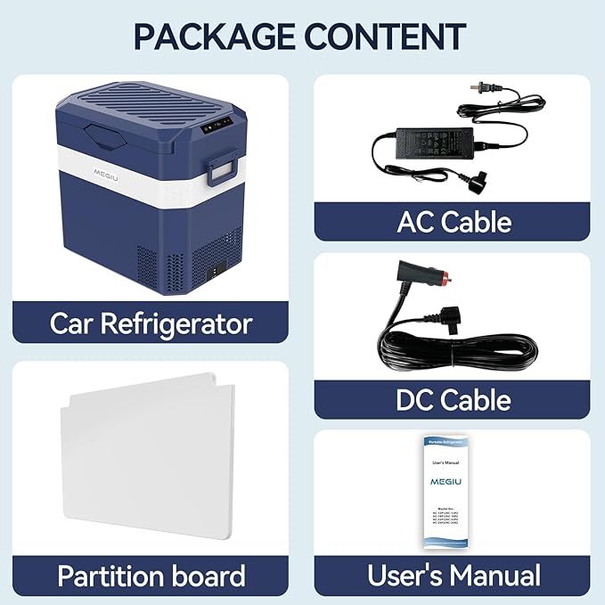 Car Fridge Portable 12V Refrigerator 40 Quart 12 Volt Freezer Compressor Cooler 12V/24V DC 110～240 V AC for Truck Van RV Camper SUV and Home Use (HC-38P5s)