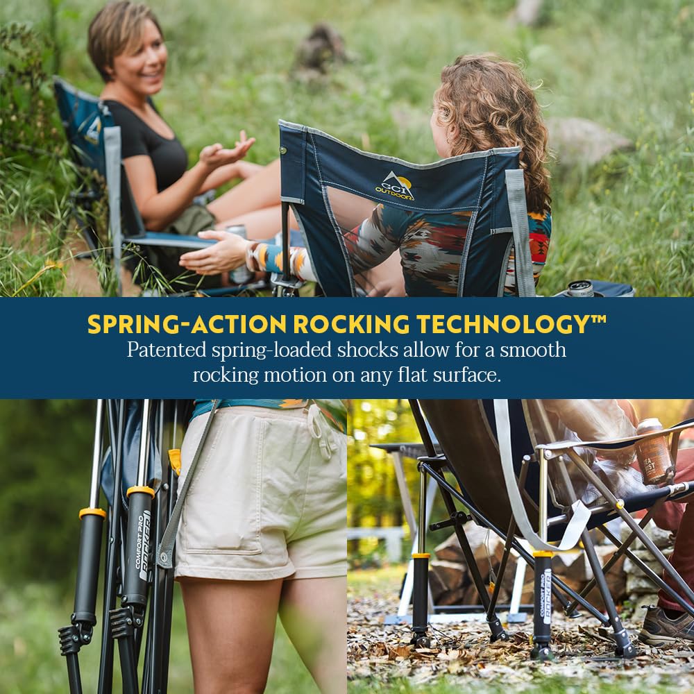 GCI Outdoor Comfort Pro Rocker Camping Chair - Indigo Blue