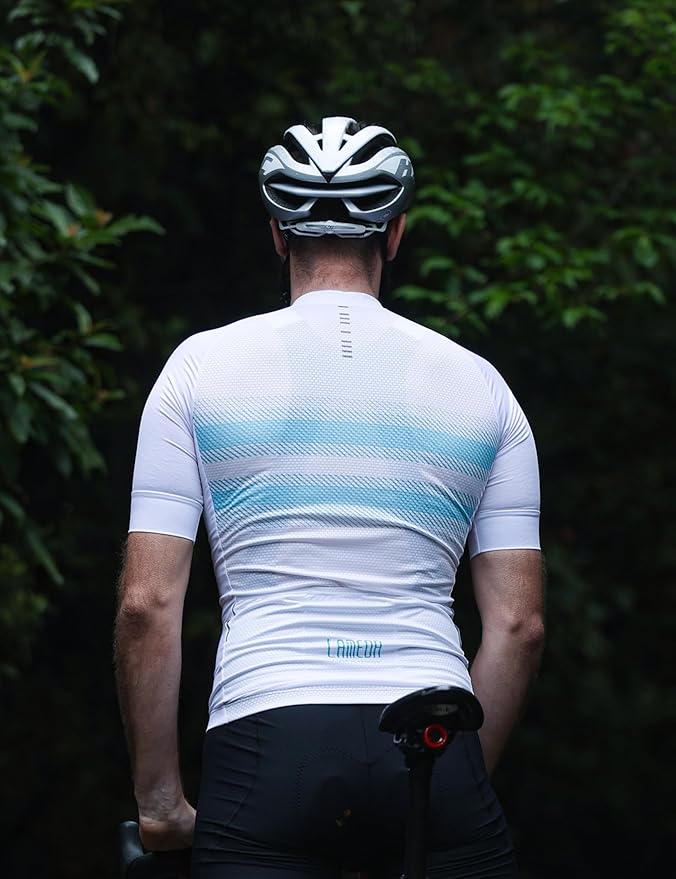 LAMEDA Men's Cycling Jersey Breathable Lightweight Bike Jersey Short Sleeve Quick Dry Moisture Wicking Biking Shirts