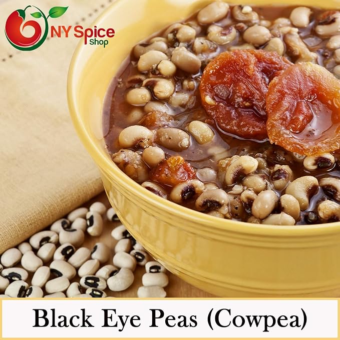 NY SPICE SHOP Black Eye Peas (Cowpeas) - 3 Pound Indian Whole Black Eyed Peas - Protein & Fiber Rich Lobiya - Black-Eyed Beans - Dry Black Eye Peas