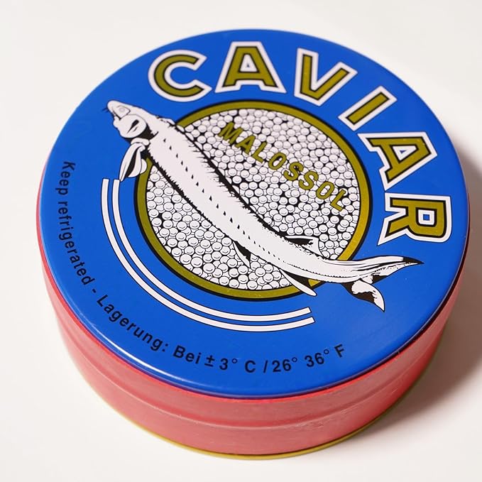 Siberian Sturgeon Black Caviar ??Original Tin ??8 Oz ??Schwarz Caviar ??Premium Imported Sturgeon Roe ??Rich, Buttery Flavor ??Luxury Black Caviar for Fine Dining & Gourmet Gifting