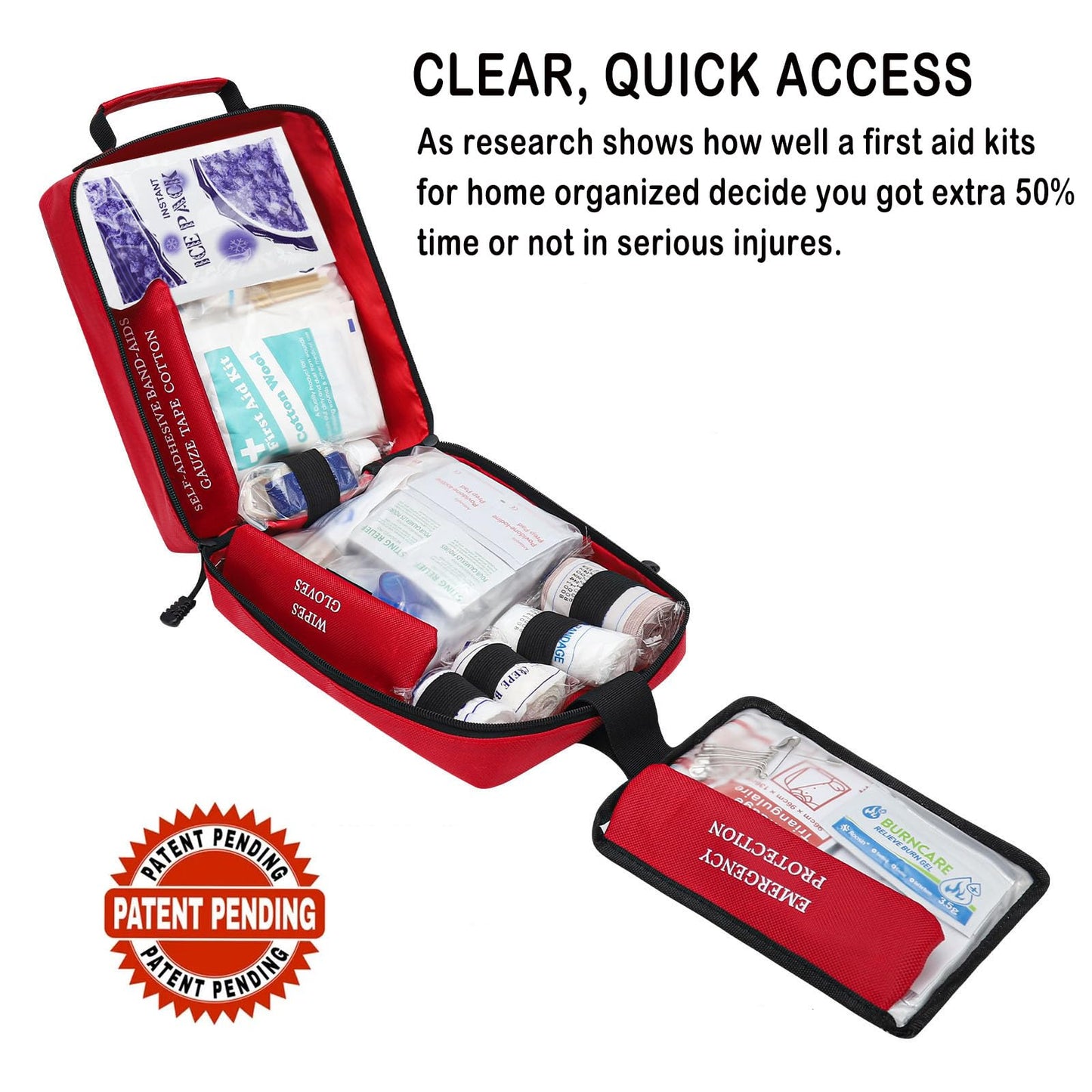 VRIEXSD 400 Piece Large First Aid Kit for Home, Car, Travel, Camping,Sports