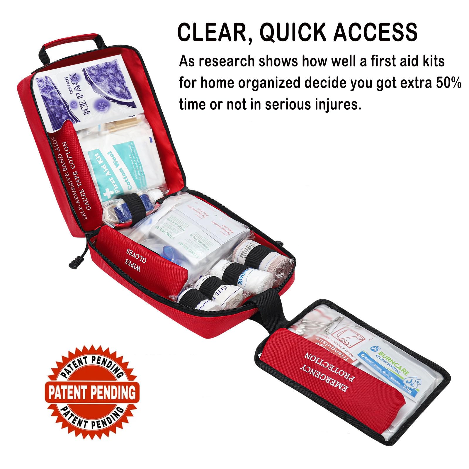 VRIEXSD 400 Piece Large First Aid Kit for Home, Car, Travel, Camping,Sports