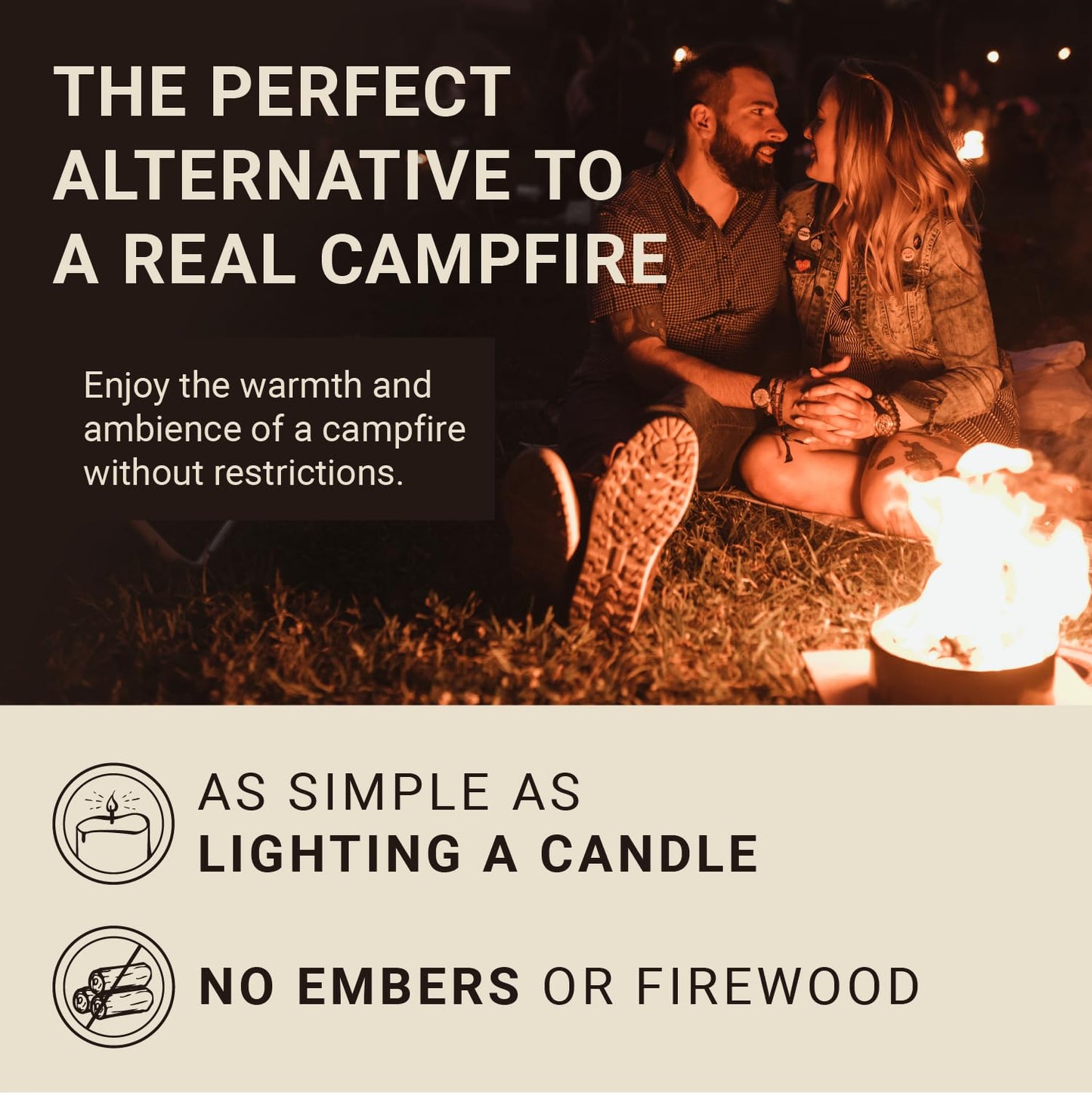 Radiate XL 8" Portable Campfire As Seen On Shark Tank - Up to 2 Hours of Burn Time - Reusable