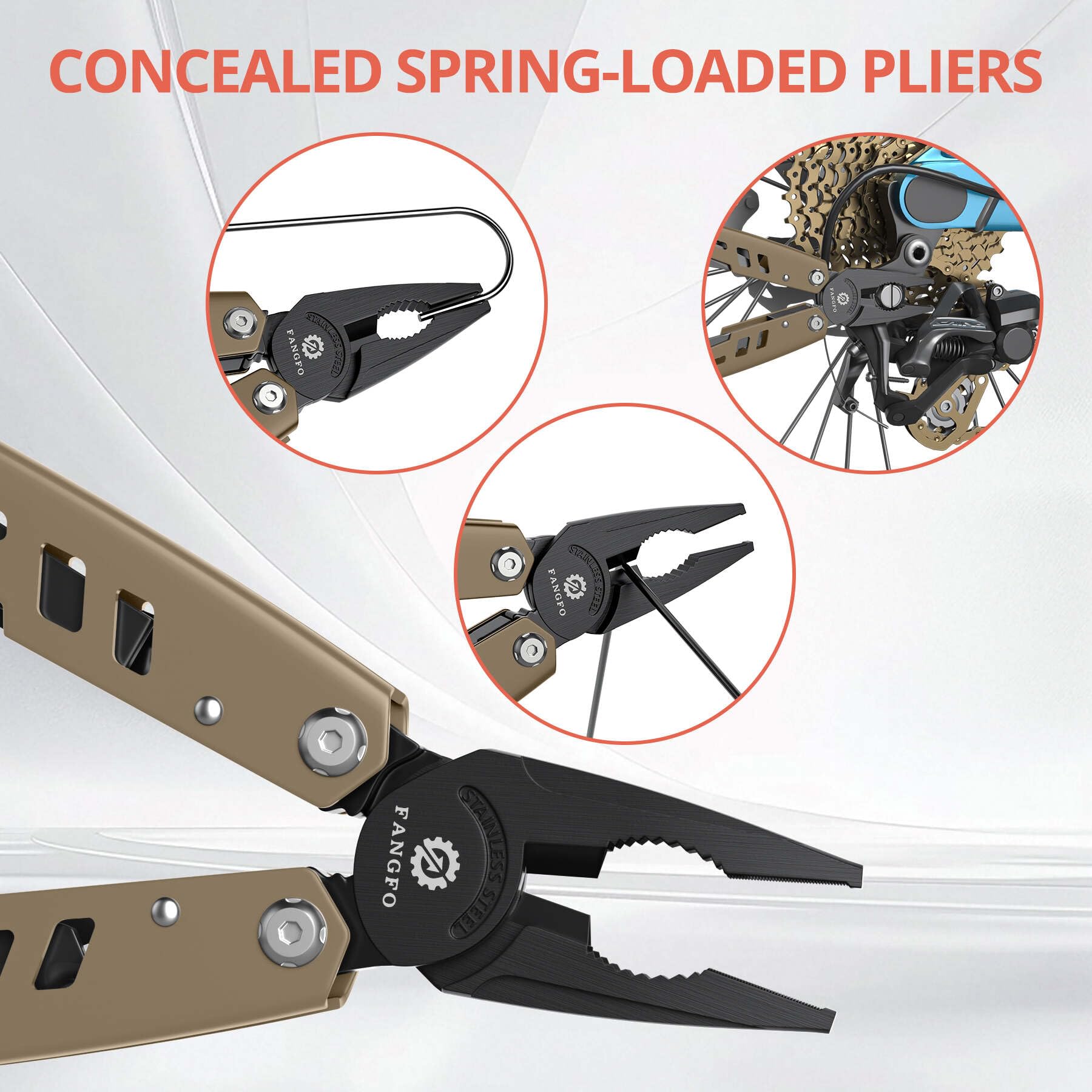 Multitool 17-in-1 Stainless Steel Multi Tool with Pocket Knife Needle Nose Pliers Bottle Opener