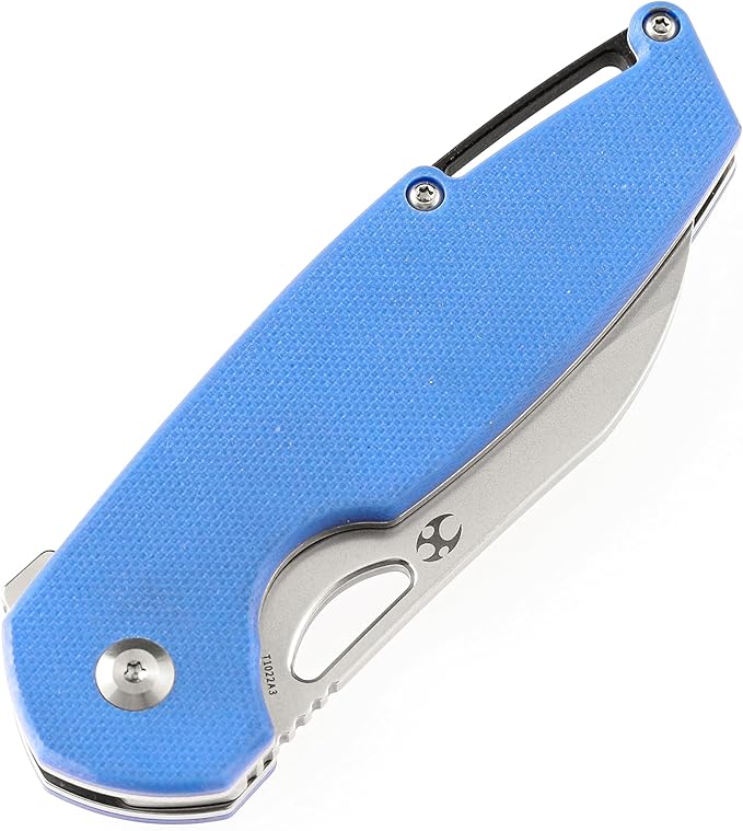 KANSEPT Model 6 Pocket Knives EDC Camping 3.1'' Bead Blasted 154CM Material with Blue G10 Handle Everyday Carry T1022A3