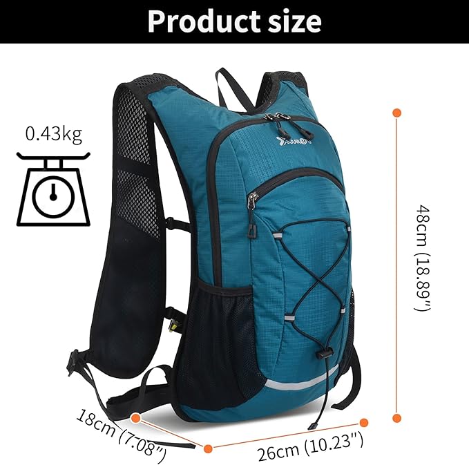 15L Small Hiking Backpack Lightweight Hydration Backpack for Men Women, Warterproof Hiking Daypack for Travel Cycling