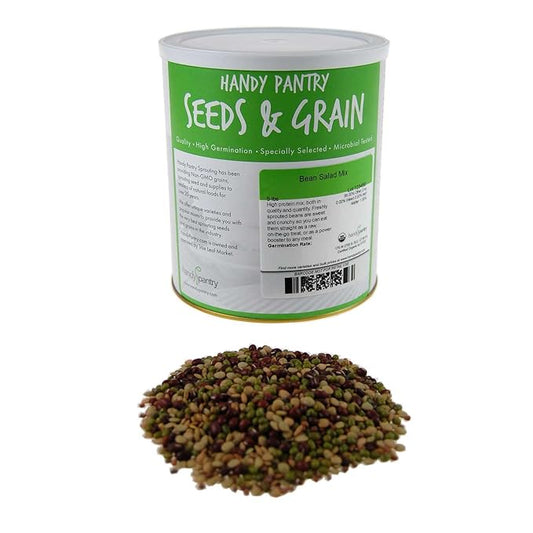 Handy Pantry Bean Salad Sprouting Seed Mix- Certified Organic- 5 Lbs Brand: Mix of Bean Sprout Seeds: Adzuki, Mung Bean, Green Lentil & Radish. for Sprouting Sprouts, Soup, Food Storage Product Name