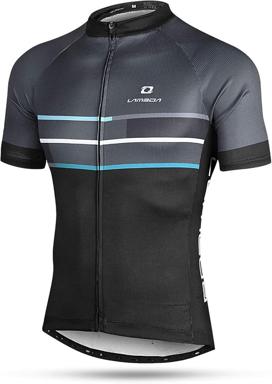 LAMEDA Men's Cycling Jersey Breathable Lightweight Bike Jersey Short Sleeve Quick Dry Moisture Wicking Biking Shirts