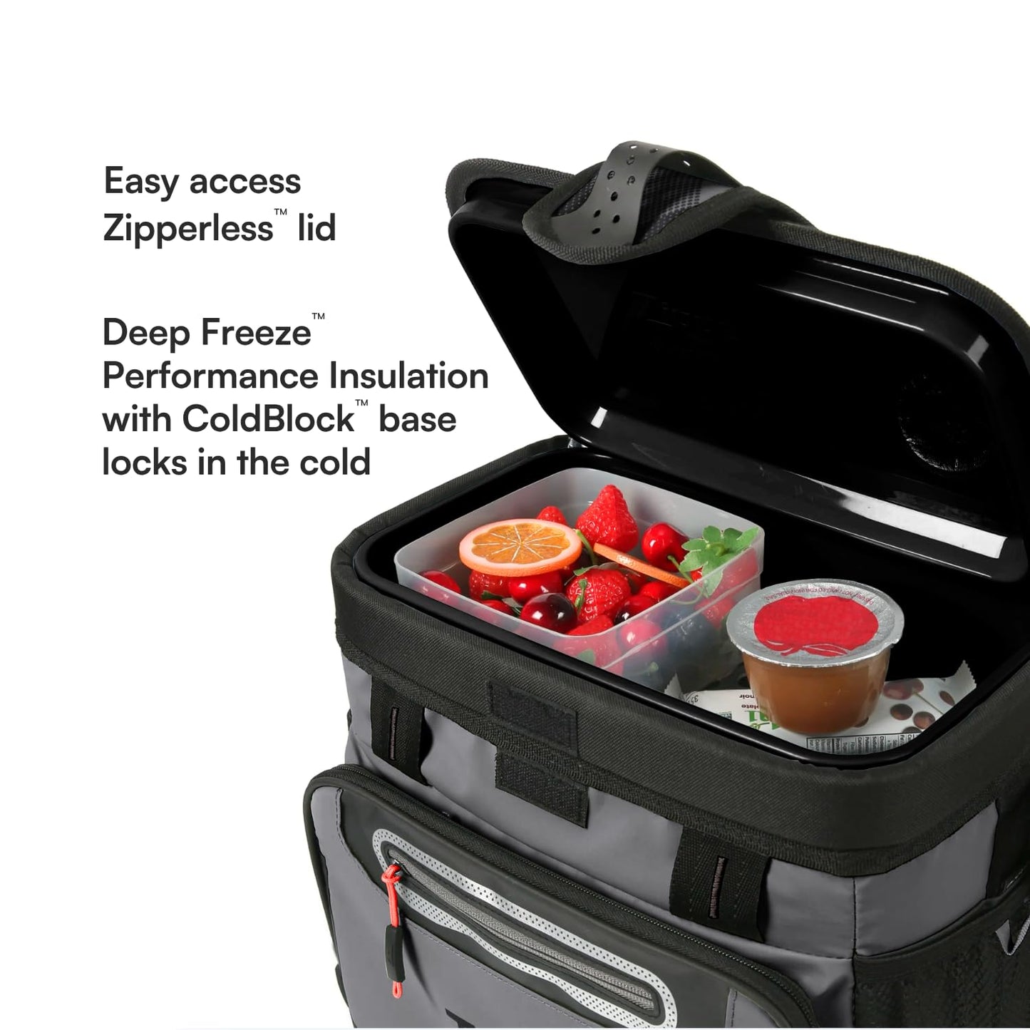 Titan 16 Can Zipperless HardBody Cooler, Keeps Ice 2 Days, Sharkskin Gray