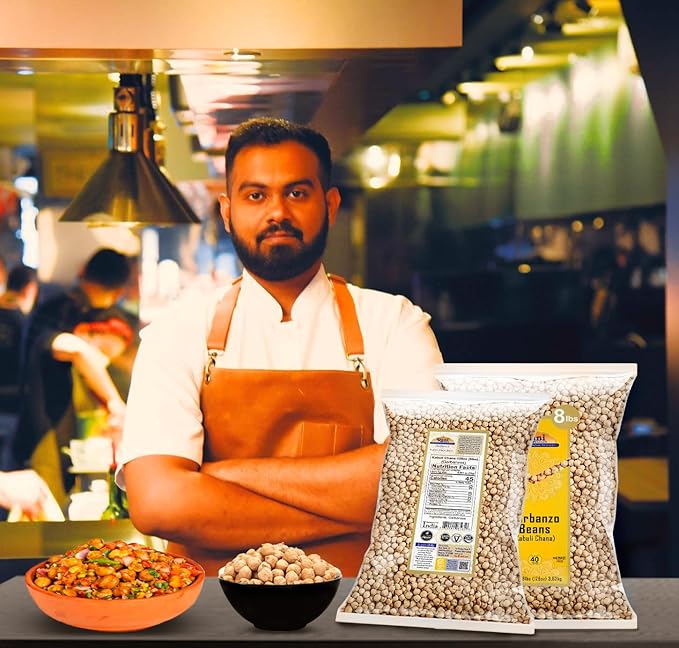 Rani Garbanzo Beans (Kabuli Chana) 128oz (8lbs) 3.63kg x Pack of 5 (Total of 40lbs) Bulk ~ All Natural | Vegan | Gluten Friendly | NON-GMO | Kosher | Indian Origin