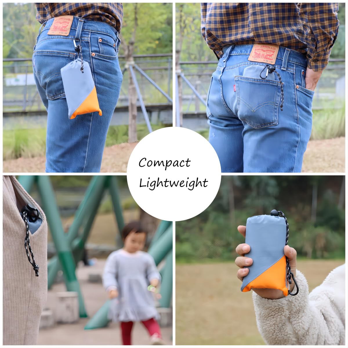 Orga'Neat Pocket Picnic Blanket, Compact Lightweight Tarp for Camping