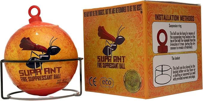 Supa Ant Fire Safety Ball as Fire Blanket for Home and Kitchen ??Fire Protection Device for House, Office, Garage, Car