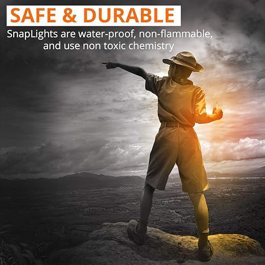 Cyalume-9-08005 SnapLight Orange Glow Sticks ??6 Inch Industrial Grade, Ultra Bright Light Sticks with 12 Hour Duration (Pack of 10)