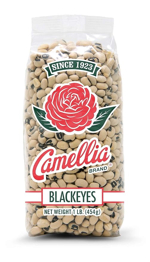 Camellia Brand Dried Blackeye Peas ??Premium Non-GMO Southern Pea for Hoppin??John, Soups, Stews, Salads, New Years Day, and Side Dishes ??Gluten-Free, High Protein, Vegan & Vegetarian Friendly, 1 Pound (Pack of 2)