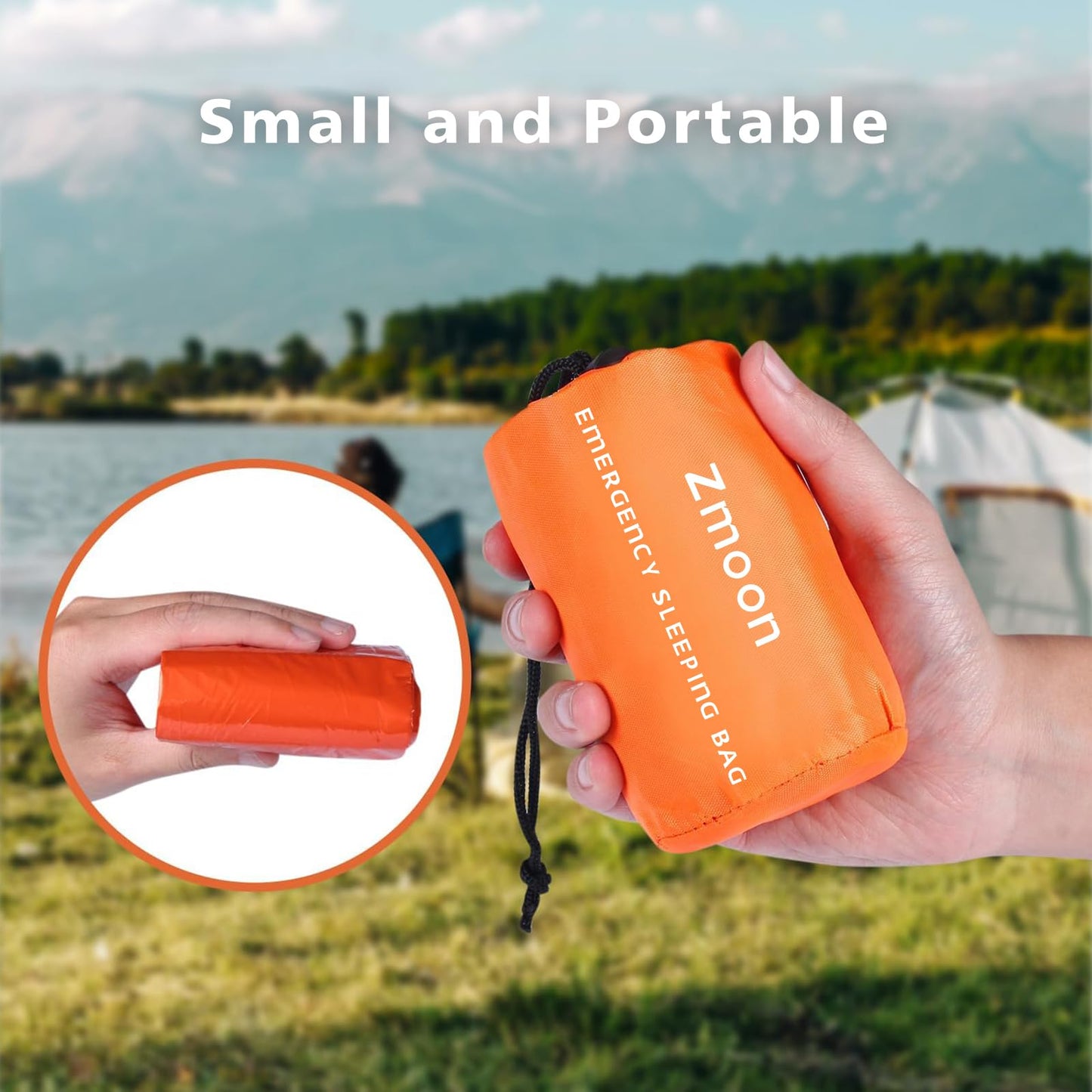 Zmoon Emergency Sleeping Bags 4 Pack Portable Waterproof Thermal Bivy Sacks