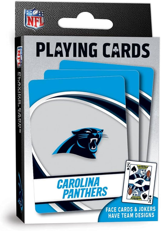 MasterPieces - NFL Playing Cards, Officially Licensed Carolina Panthers Football Deck, Family Games for Adults and Kids, Standard Size