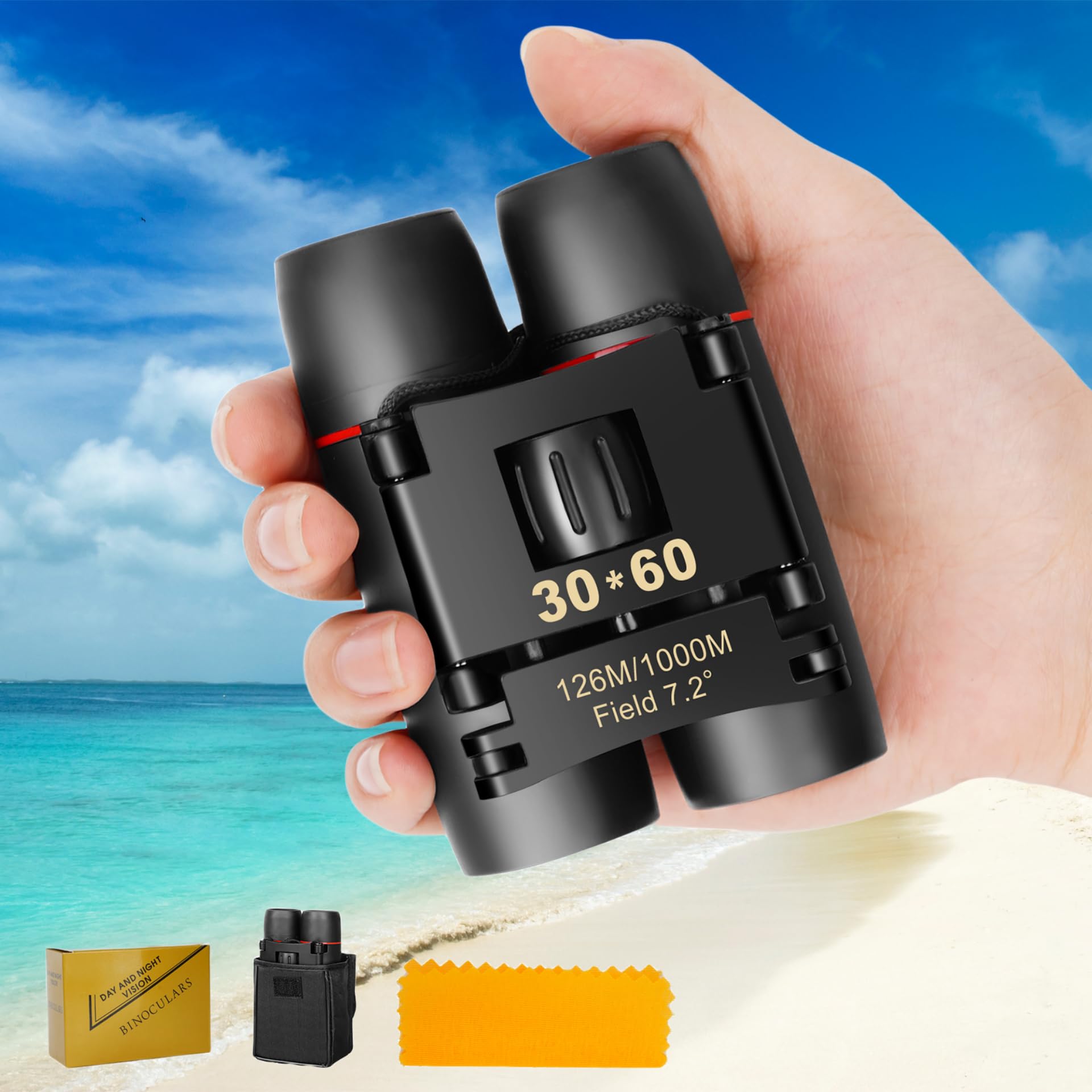 Compact Binoculars for Adults and Kids, HD Mini Portable Outdoor Binoculars Children, Pocket