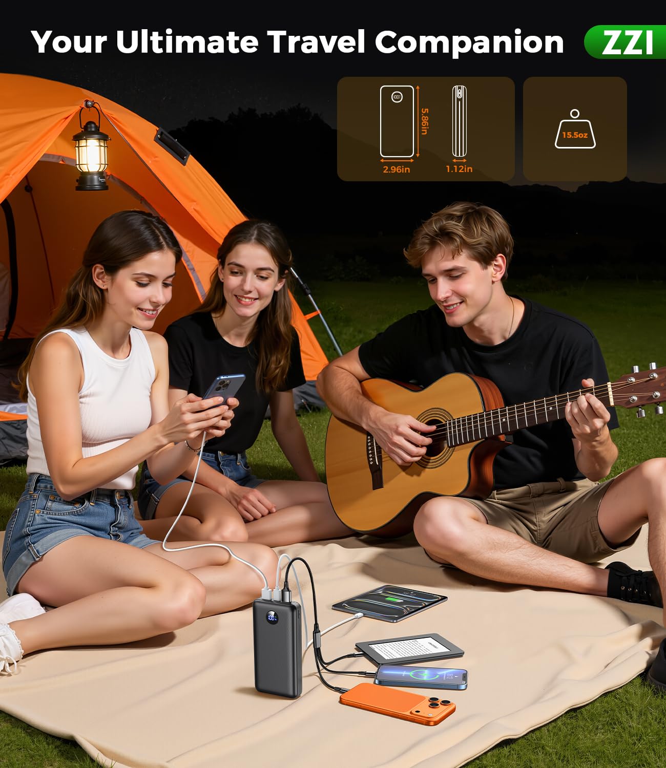 ZZI Portable Charger Power Bank 60000mAh, 22.5W PD Fast-Charge Battery Pack