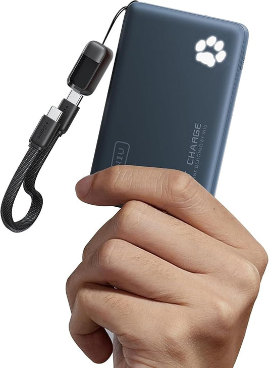INIU Portable Charger, Ultra Slim 10000mAh 45W PD Power Bank, Fast Charging Mini Battery Pack, Travel Trip Accessories Ship Essentials for College Students Travelers Teen Boys Girls, Blue