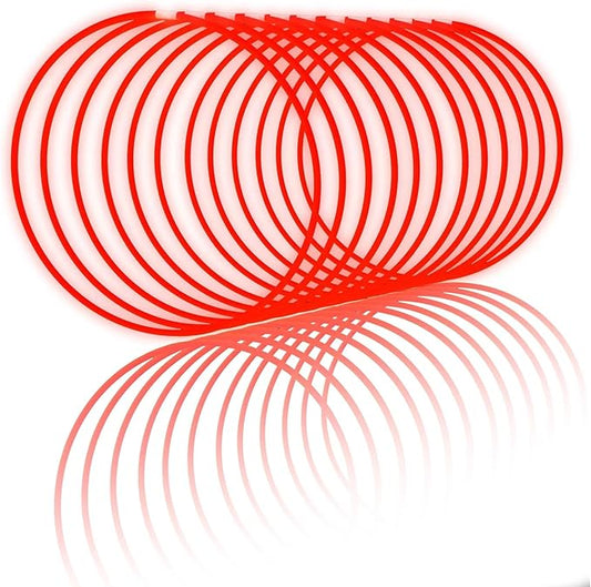 Glow Fever Glow Sticks Bulk 100ct 22'' Glow Necklaces with Connectors, Neon Light Sticks for Party Festivals Raves Concert Birthday Wedding, Red