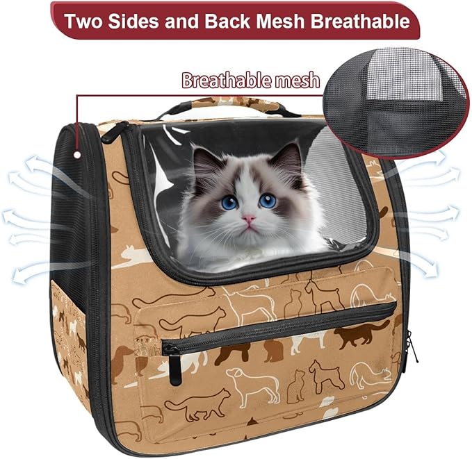 Dog Carrier Backpack for Small Pets - Cat & Dog Backpack for Hiking, Camping or Travel, Dogs Animals