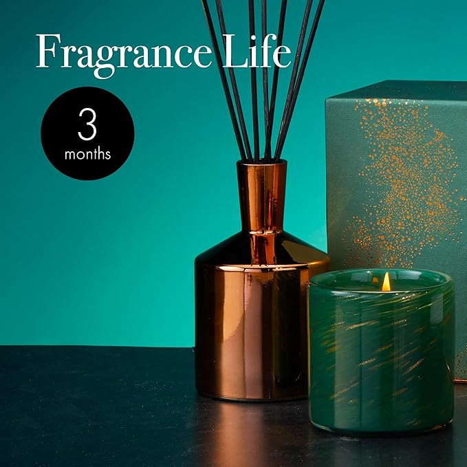 LAFCO New York Woodland Spruce Classic Candle & Diffuser Set - Reusable Glass Vessels - Made in The USA