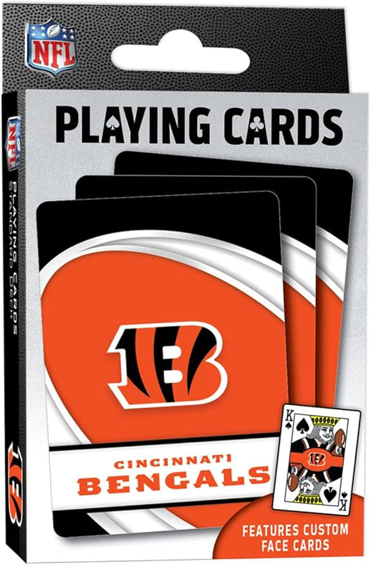 MasterPieces - NFL Playing Cards, Officially Licensed Cincinnati Bengals Football Deck, Family Games for Adults and Kids, Standard Size