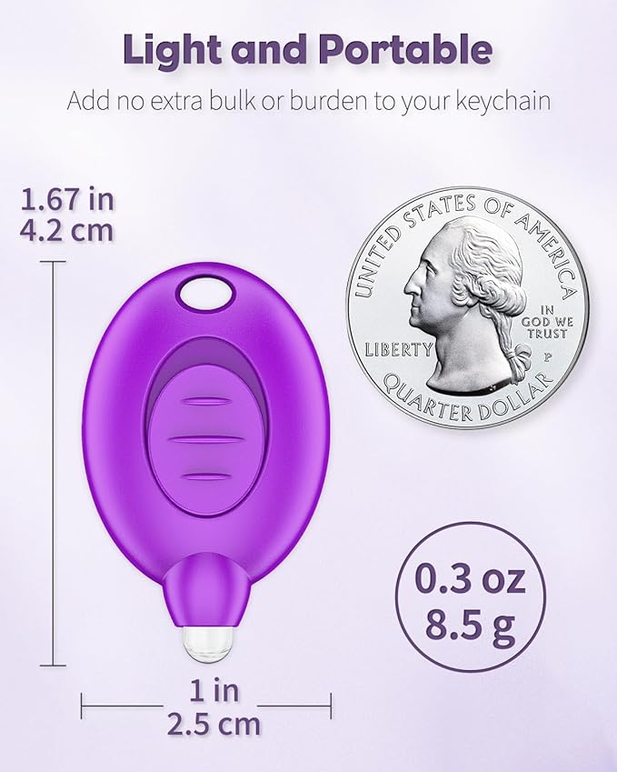 Uniclife 5 Pack Mini UV LED Keychain Flashlight Portable Purple Light Detector for Currency 10 Lumen LED Keychain Light Battery Powered Fluorescent Torch for Pet Urine Scorpion Passport