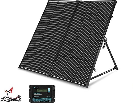 Renogy 200W 12V Portable Solar Panel Suitcase with Waterproof 20A Charge Controller, Foldable 200W Solar Panel with Adjustable Kickstand, Solar Charger for Power Station, RV, Camping, Off Grid