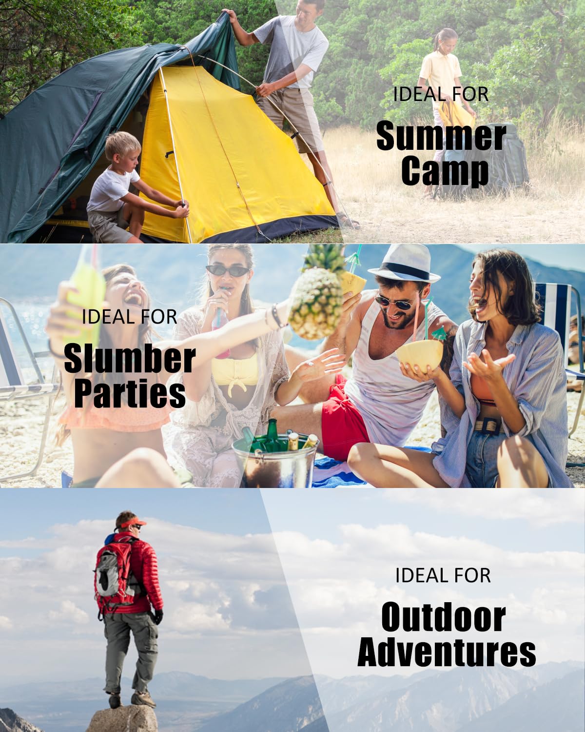 Sleeping Bags for Adults Backpacking Lightweight Waterproof- Cold Weather Sleeping Bag for Girls