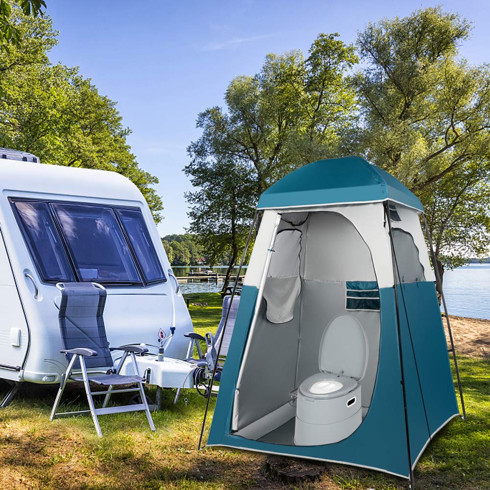 VINGLI Portable Toilet | Indoor Outdoor Commode w/Detachable Inner Bucket & Removable Paper Holder