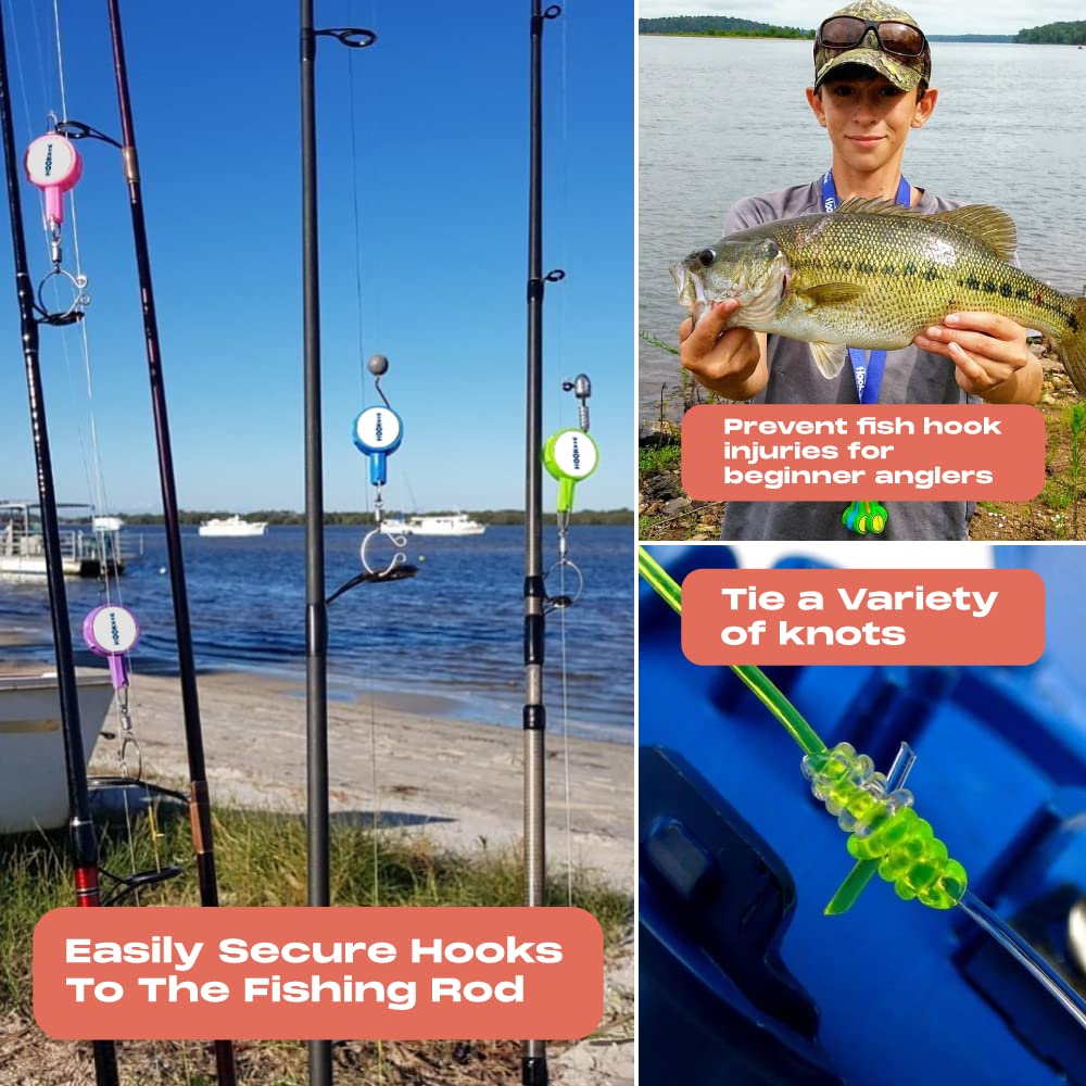 2023 Updated Design Hook Eze Fishing Gear Knot Tying Tool | Pack of 2 | Protect from Fish Hooks |