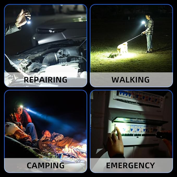 WUBEN C3 Rechargeable Flashlight 1200 High Lumens Super Bright, LED Tactical Flashlights, Powered EDC Flash Light IP68 Waterproof, 6 Light Modes for Camping, Emergency, Outdoor, Rescue, Inspection