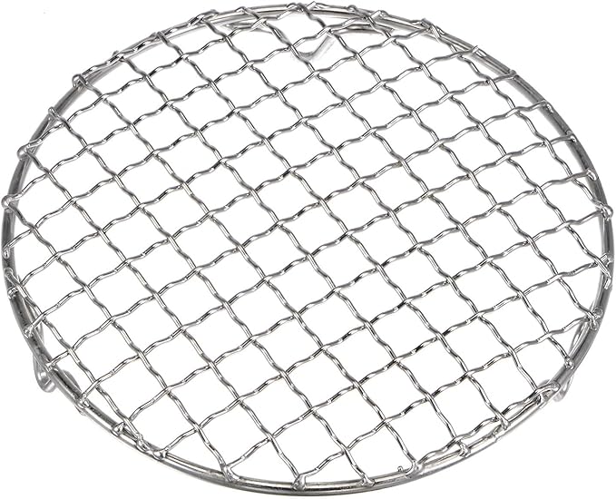 HARFINGTON Round Cooking Rack 6.5-inch 201 Stainless Steel Cross Wire Barbecue Grill Net with 20mm Legs for Cooking Baking Steaming BBQ