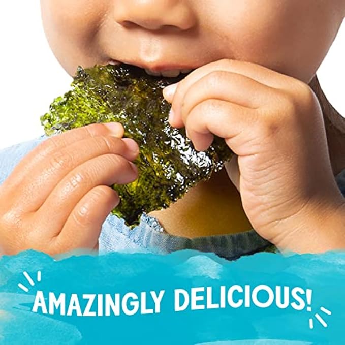 Gimme Seaweed - Sea Salt - 6 Count - Organic Roasted Seaweed Sheets - Keto, Vegan, Gluten Free - Great Source of Iodine & Omega 3?™s - Healthy On-The-Go Snack for Kids Adults (Pack of 2)