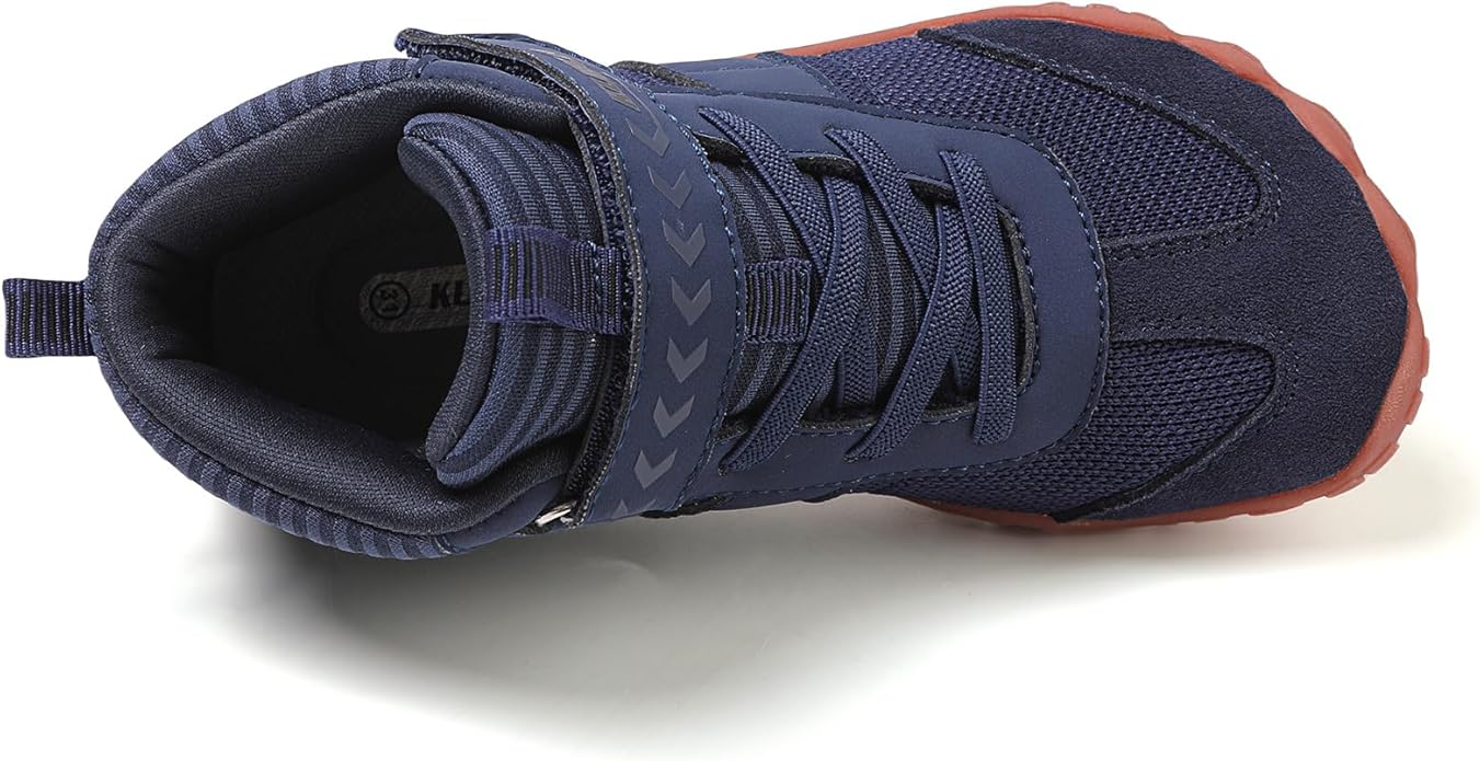 KUBUA Kids Barefoot Shoes Boys Girls High Top Minimalist Zero Drop Sneakers for Tennis Walking Hiking Athletic Little Big Kid