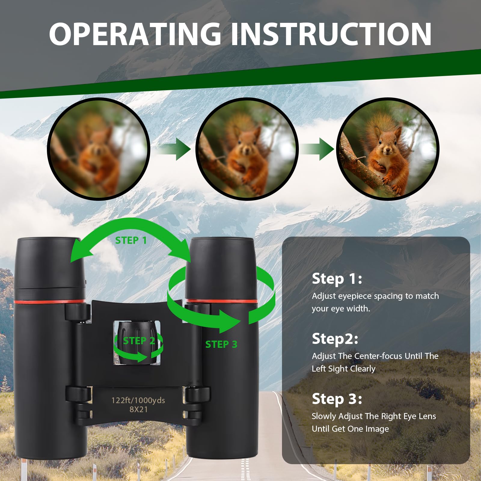 POXXU Binoculars for Adults and Kids, High Powered Compact Binoculars