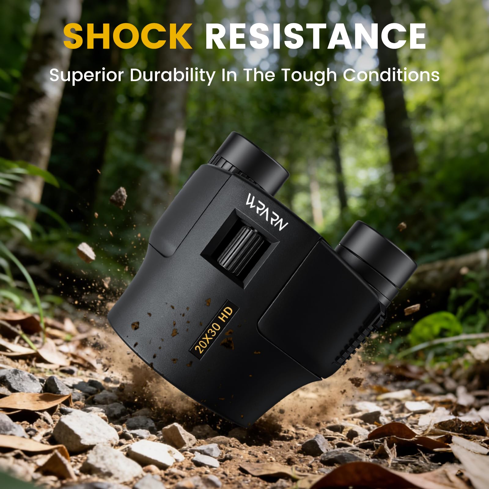 20X30 Compact Binoculars for Adults Bird Watching Travel, Black