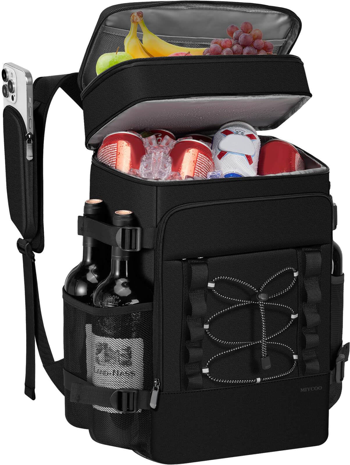 MIYCOO Cooler Backpack for Men Women, 2 Leak Proof Compartments, 40 Cans