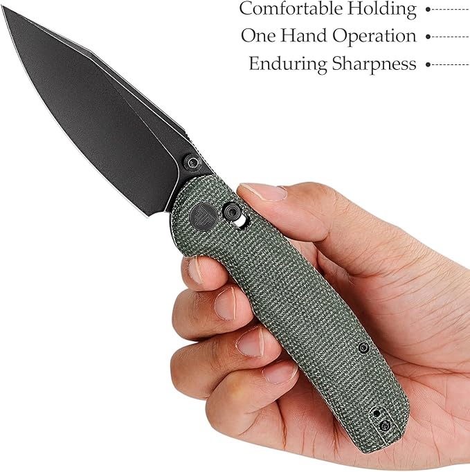 Folding Knives, 3.34??14C28N EDC Knife for Men, Pocket Knife with Clip,Thumb Stud,Micarta Handle.Outdoor Camping Tool，Hornet-04G