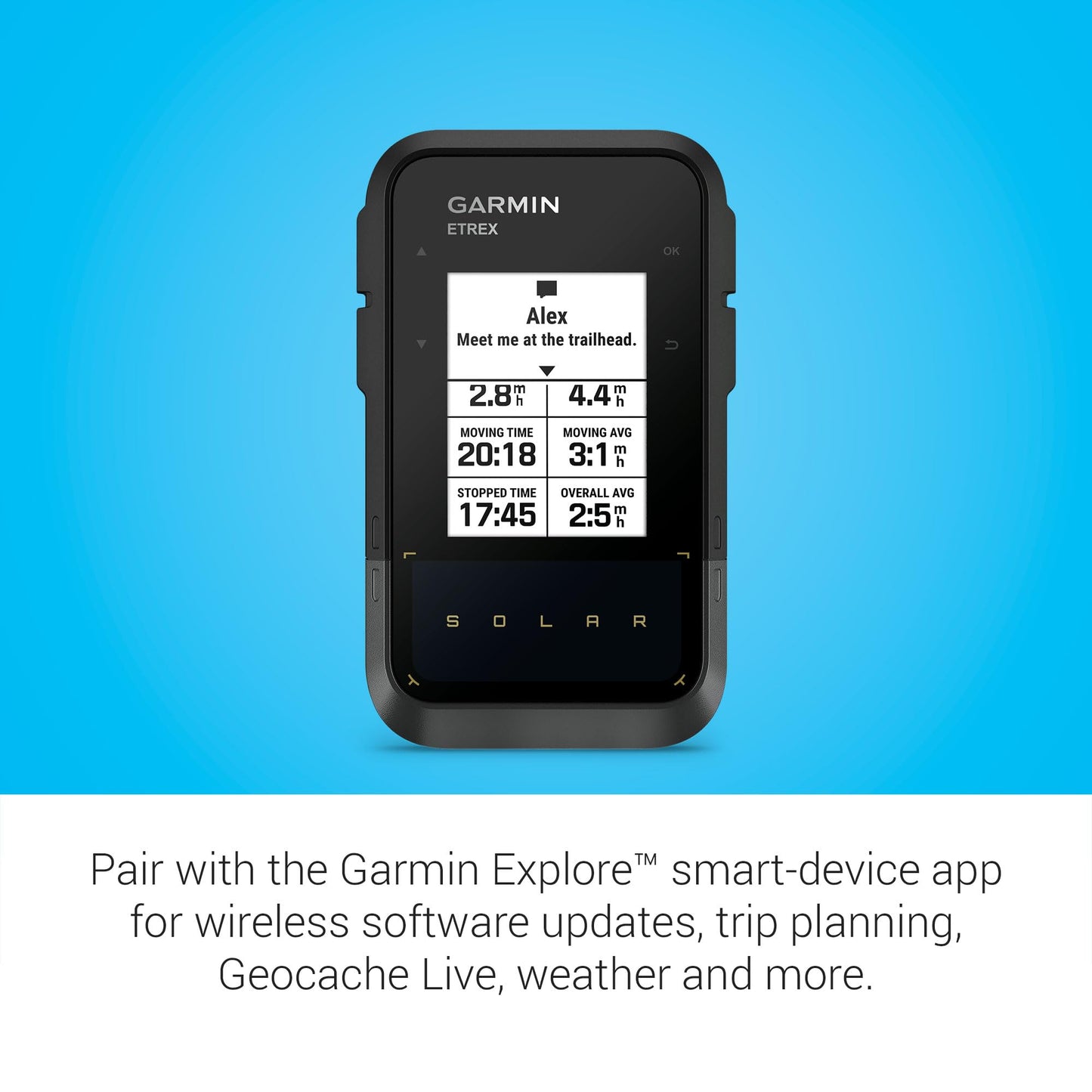 Garmin eTrex® Solar, Rugged & Easy-to-Use GPS Handheld
