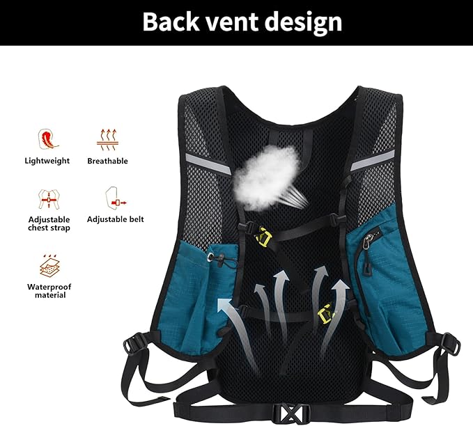 15L Small Hiking Backpack Lightweight Hydration Backpack for Men Women, Warterproof Hiking Daypack for Travel Cycling