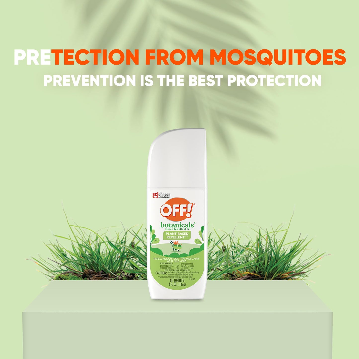 OFF! Botanicals Insect Repellent, Bug Spray & Mosquito Repellent, 4 Oz